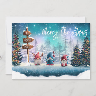 Cartes Pour Fêtes Annuelles Au pôle Nord Gnomes de Noël