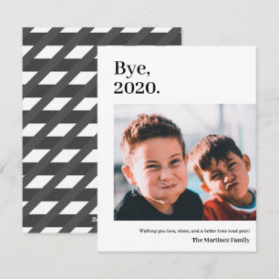 Cartes Pour Fêtes Annuelles Au revoir, 2020. Drôle photo moderne