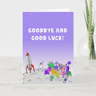 Cartes Pour Fêtes Annuelles Au revoir et bonne chance