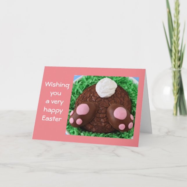 CARTES POUR FÊTES ANNUELLES AUCUN BUTTS À CE SUJET **CARTE DE PÂQUES** AVEC HU (Devant)