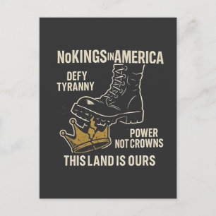 Cartes Pour Fêtes Annuelles Aucun roi en Amérique 4 juillet anti-Trump