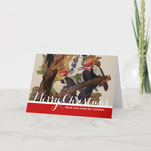 Cartes Pour Fêtes Annuelles Audubon Peinture d'Oiseaux Pic Pilé
