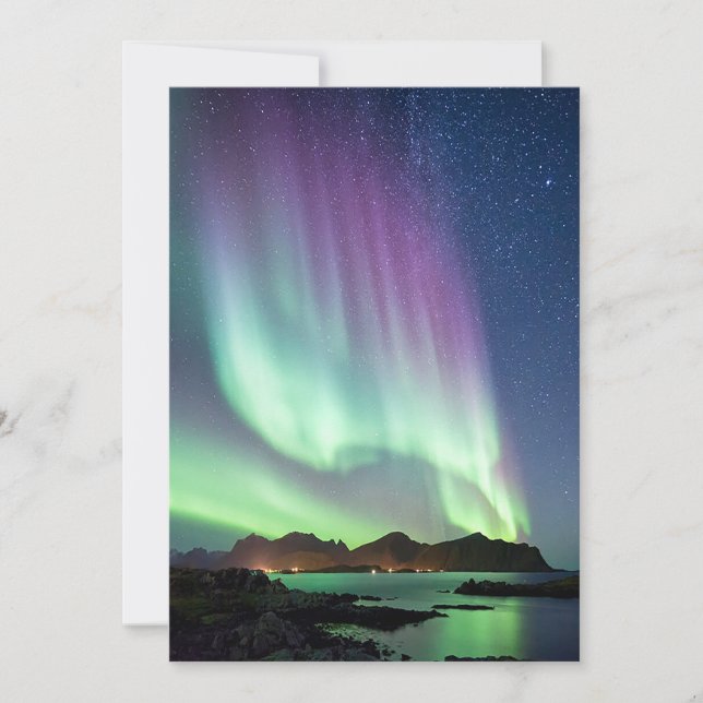 Cartes Pour Fêtes Annuelles Aurora borealis (Devant)