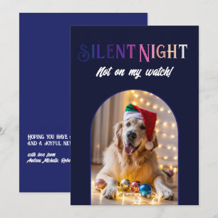 Cartes Pour Fêtes Annuelles Aurora Glow Drôle de Photo de Noël de Chien de Com
