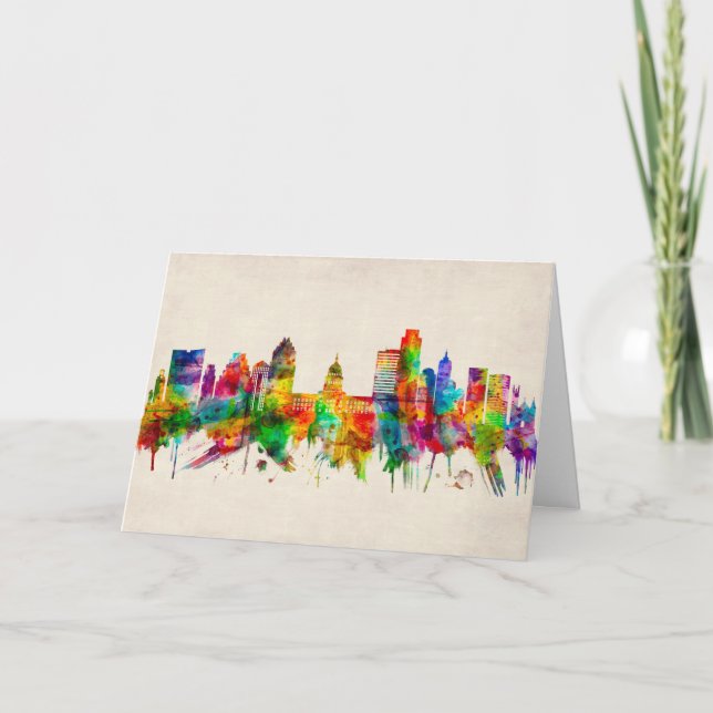 Cartes Pour Fêtes Annuelles Austin Texas (Devant)