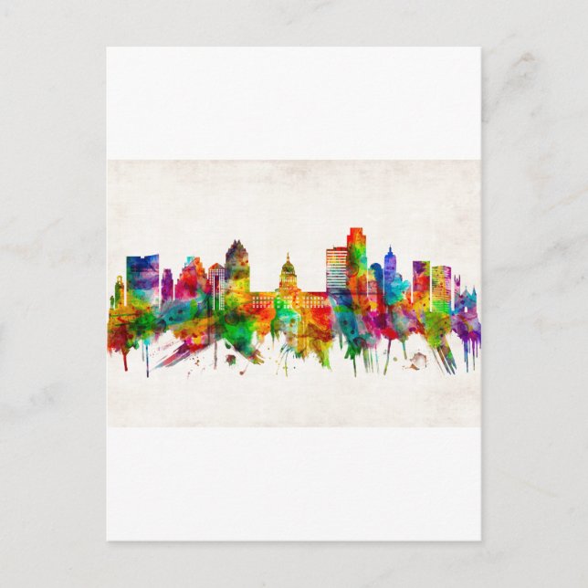 Cartes Pour Fêtes Annuelles Austin Texas (Devant)