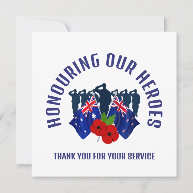 Cartes Pour Fêtes Annuelles Australie Nouvelle-Zélande AC REMEMBRANCE (Devant)
