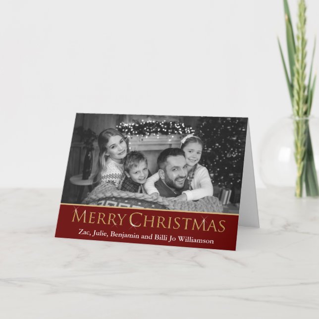 Cartes Pour Fêtes Annuelles Auto Converti photo en Noir & Blanc Noël (Devant)