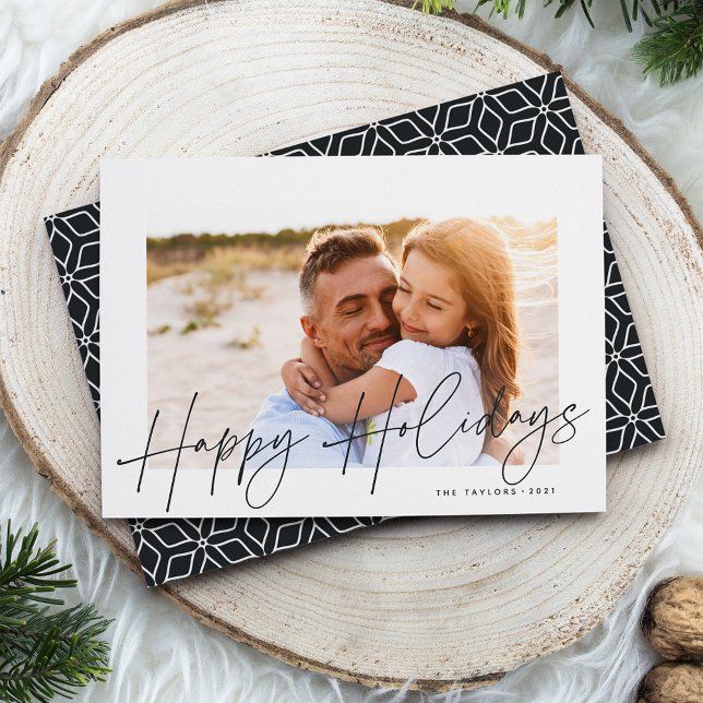 Cartes Pour Fêtes Annuelles Autographe | Happy Holidays Photo (Créateur téléchargé)