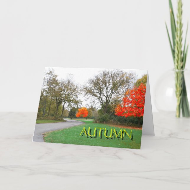 Cartes Pour Fêtes Annuelles Automne (Devant)