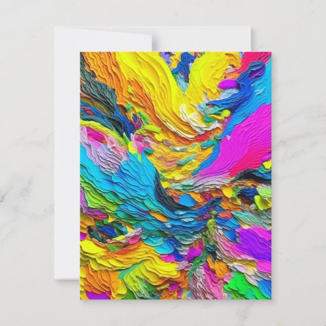 Cartes Pour Fêtes Annuelles Automne - Acryliques Et Papier Lourds (Devant)