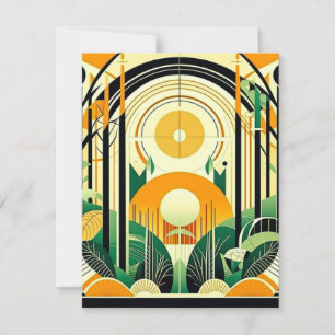 Cartes Pour Fêtes Annuelles Automne - Art déco - AI