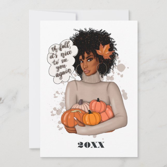 Cartes Pour Fêtes Annuelles Automne - Automne Salutation d'action de grâces (Devant)