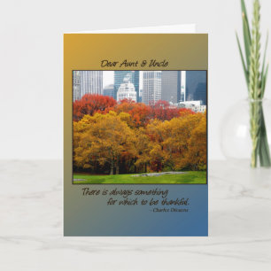 Cartes Pour Fêtes Annuelles Automne de thanksgiving dans le Central Park pour