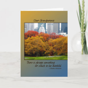 Cartes Pour Fêtes Annuelles Automne de thanksgiving dans le Central Park pour