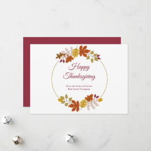 Cartes Pour Fêtes Annuelles Automne Feuilles Thankesgiving
