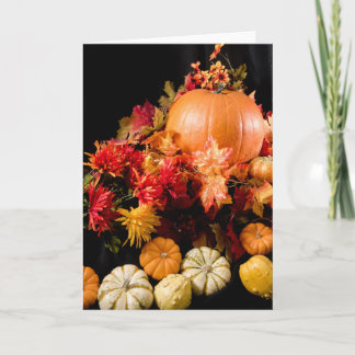 Cartes Pour Fêtes Annuelles Automne Harvest - Citrouille et gourmande vie mort