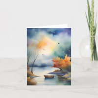 Automne Soirée Scène B - Aquarelles et stylo