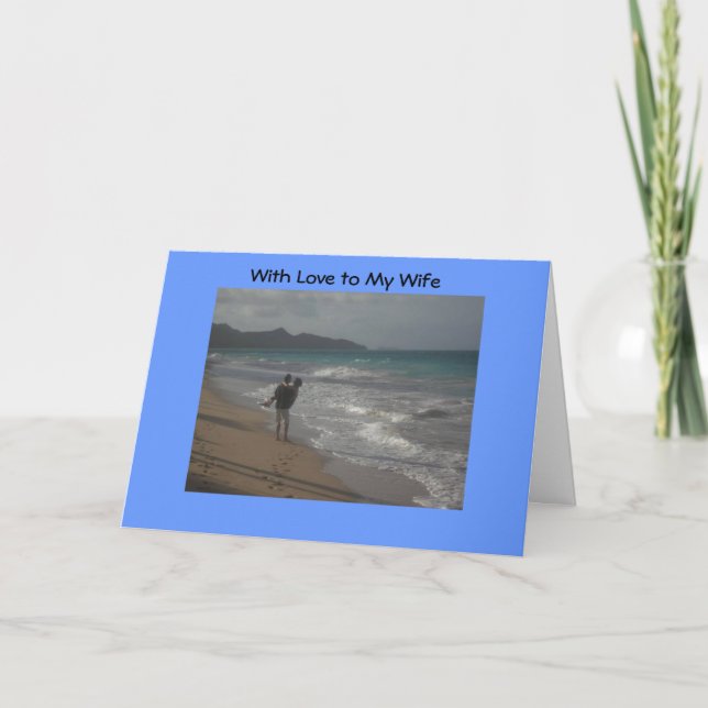 Cartes Pour Fêtes Annuelles Avec amour pour ma femme (Devant)
