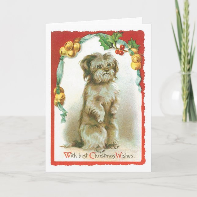 Cartes Pour Fêtes Annuelles Avec les meilleurs souhaits de Noël (Devant)