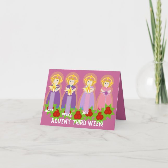 Cartes Pour Fêtes Annuelles AVENIR Troisième semaine Personnaliser de joie (Devant)