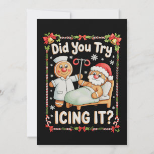 Cartes Pour Fêtes Annuelles Avez-vous essayé de le glacer Noël Gingerbread Xma