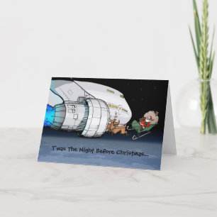 Cartes Pour Fêtes Annuelles Avion de ligne Père Noël