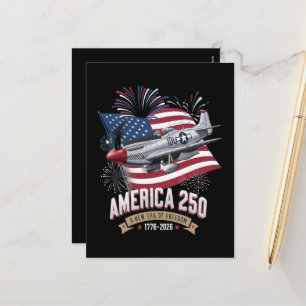 Cartes Pour Fêtes Annuelles Avion du 250e anniversaire de l'Amérique