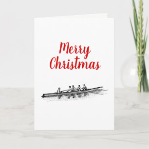 Cartes Pour Fêtes Annuelles Aviron Rameurs Équipe d'Aviron Sports Aquatiques