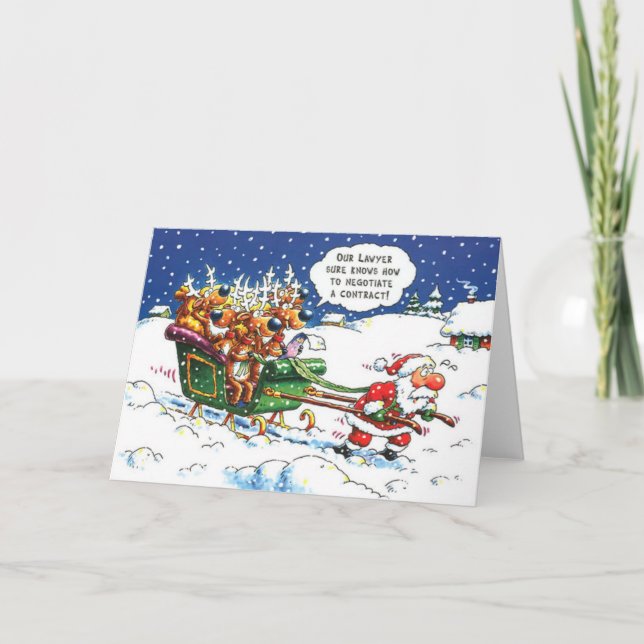 Cartes Pour Fêtes Annuelles Avocats Noël (Devant)