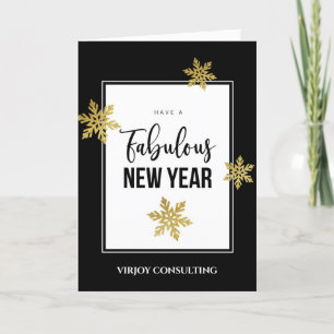 Cartes Pour Fêtes Annuelles Avoir UNE Fabuleuse NOUVELLE ANNÉE Entreprise Or