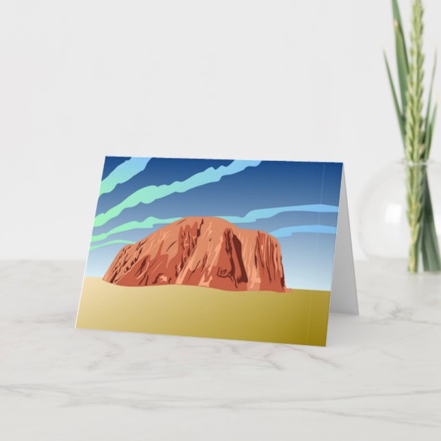Cartes Pour Fêtes Annuelles Ayers rock Australie (Devant)