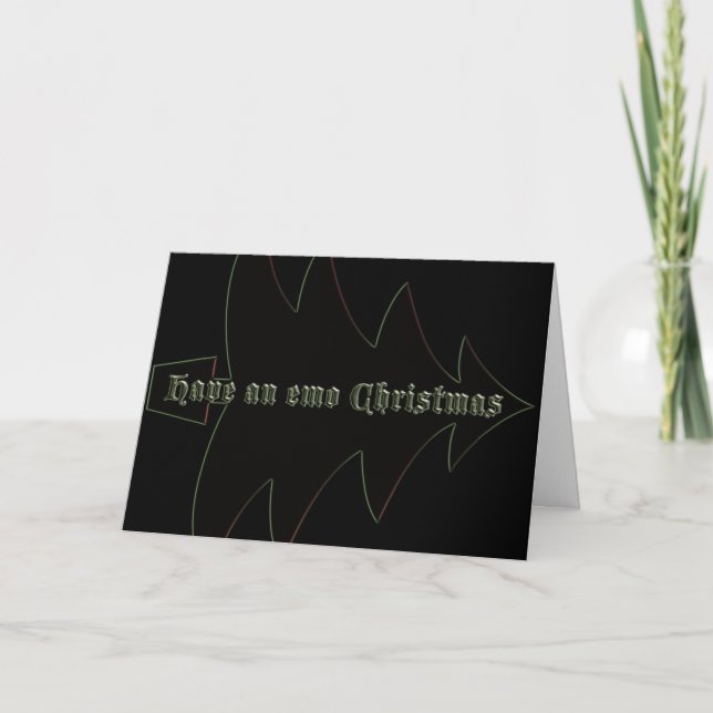 Cartes Pour Fêtes Annuelles Ayez Noël d'emo (Devant)