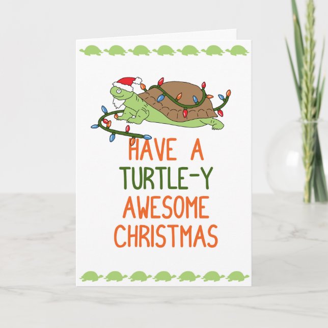 Cartes Pour Fêtes Annuelles Ayez Noël impressionnant de Tortue-y (Devant)