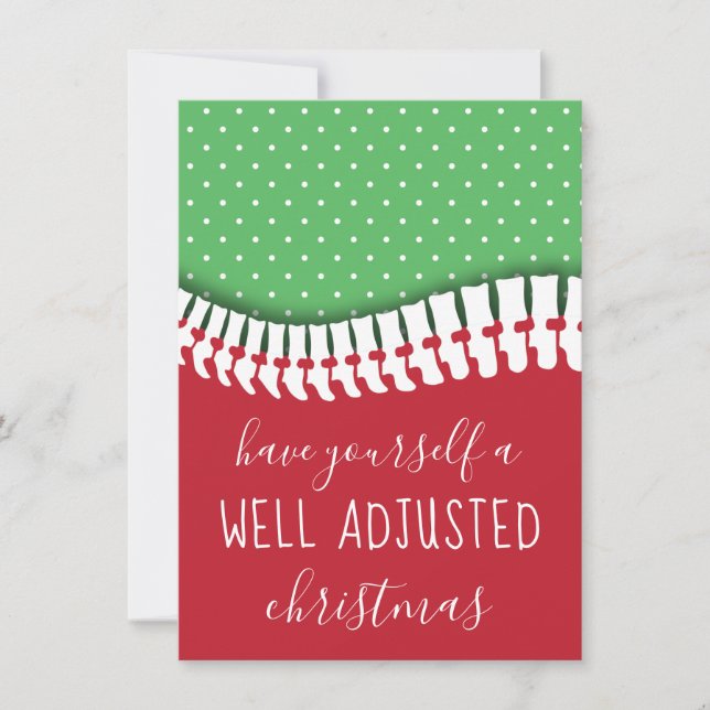 Cartes Pour Fêtes Annuelles Ayez Un Chiro De Noël Bien Ajusté (Devant)