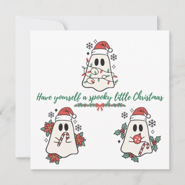 Cartes Pour Fêtes Annuelles Ayez un petit Noël Éffrayant (Devant)