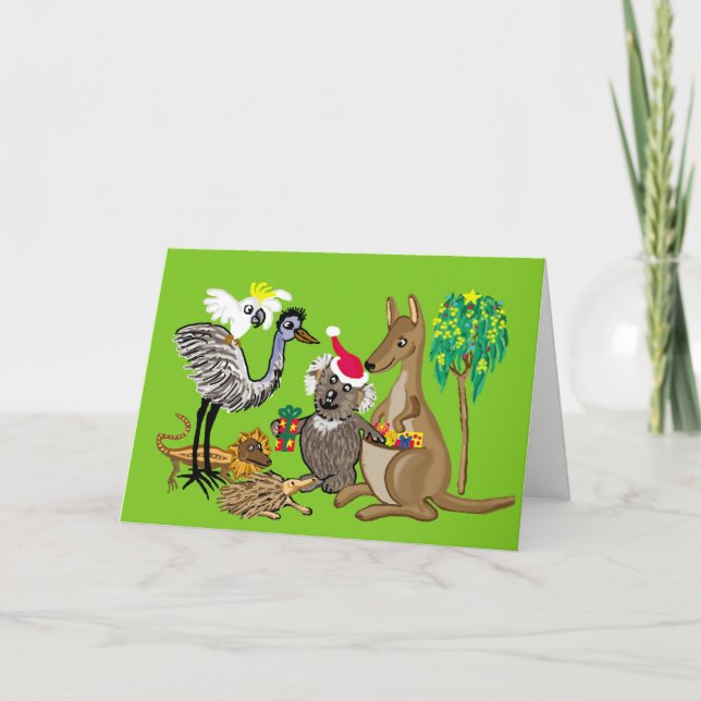 Cartes Pour Fêtes Annuelles Ayez une béatière Ozzie Noël (Devant)