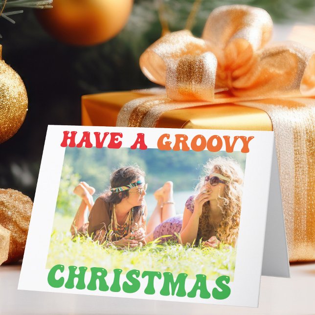 Cartes Pour Fêtes Annuelles Ayez une jolie photo hippie Super de Noël (Créateur téléchargé)