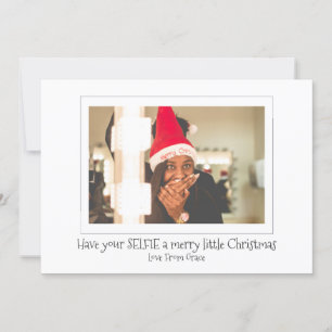Cartes Pour Fêtes Annuelles Ayez Votre Selfie Un Joyeux Petit Noël