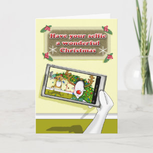 Cartes Pour Fêtes Annuelles Ayez votre selfie un merveilleux Noël
