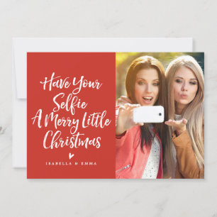 Cartes Pour Fêtes Annuelles Ayez Votre Selfie Une Joyeuse Petite Vacances De N