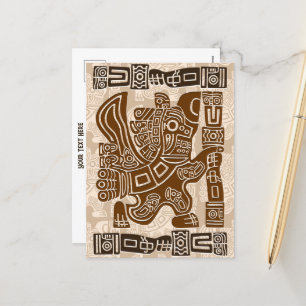 Cartes Pour Fêtes Annuelles Aztec Eagle Guerrier Tribal Art antique