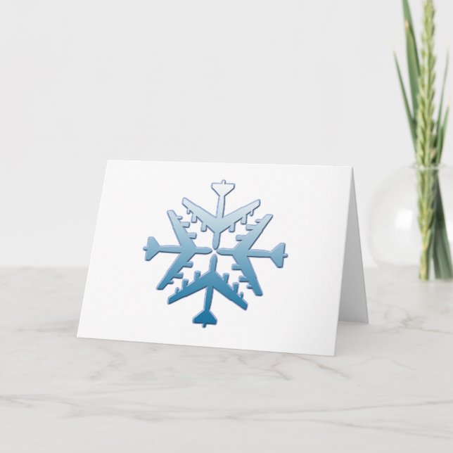 Cartes Pour Fêtes Annuelles B-52 Flocon de neige (Devant)