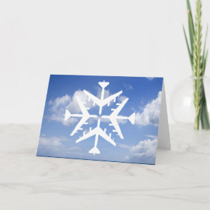 Cartes Pour Fêtes Annuelles B-52 Flocon de neige d'aéronef