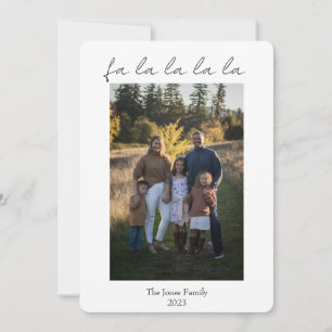 Cartes Pour Fêtes Annuelles b + w falalala moderne