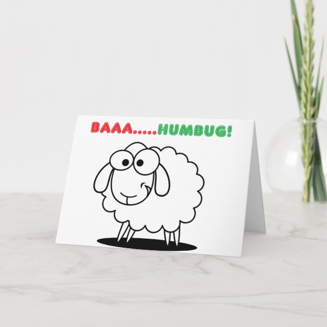 Cartes Pour Fêtes Annuelles Baa...Humbug ! (Devant)
