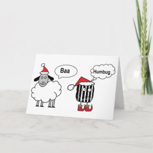 Cartes Pour Fêtes Annuelles Baa Humbug Funny Christmas Card