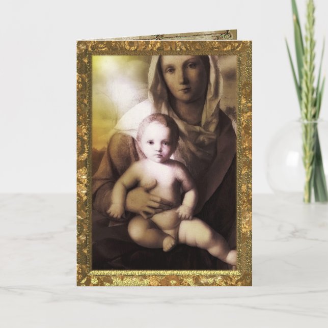 Cartes Pour Fêtes Annuelles Babe Jésus Le Sauveur (Devant)