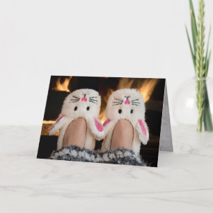 Cartes Pour Fêtes Annuelles babouches de Noël par feu