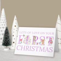 Baby Girl First Christmas mignon Animal personnali